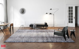 Designteppich gestreift